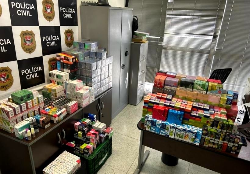 Polícia Civil apreende mais de 10 mil cigarros eletrônicos em Americana