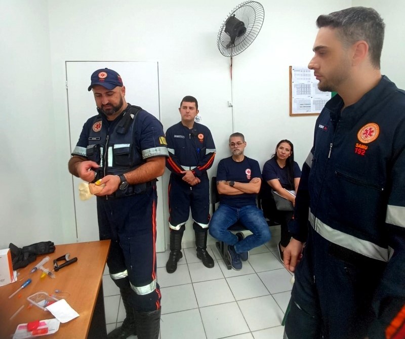 Profissionais do Samu de Hortolândia recebem capacitação para utilizar novo equipamento