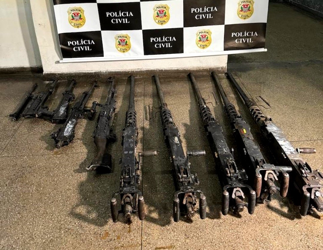 Polícia recupera mais nove metralhadoras furtadas de quartel do Exército em Barueri