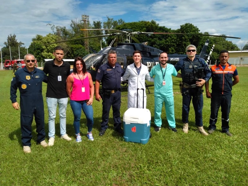 Hospital de São Pedro realiza sua primeira captação de órgãos com apoio do helicóptero da PRF