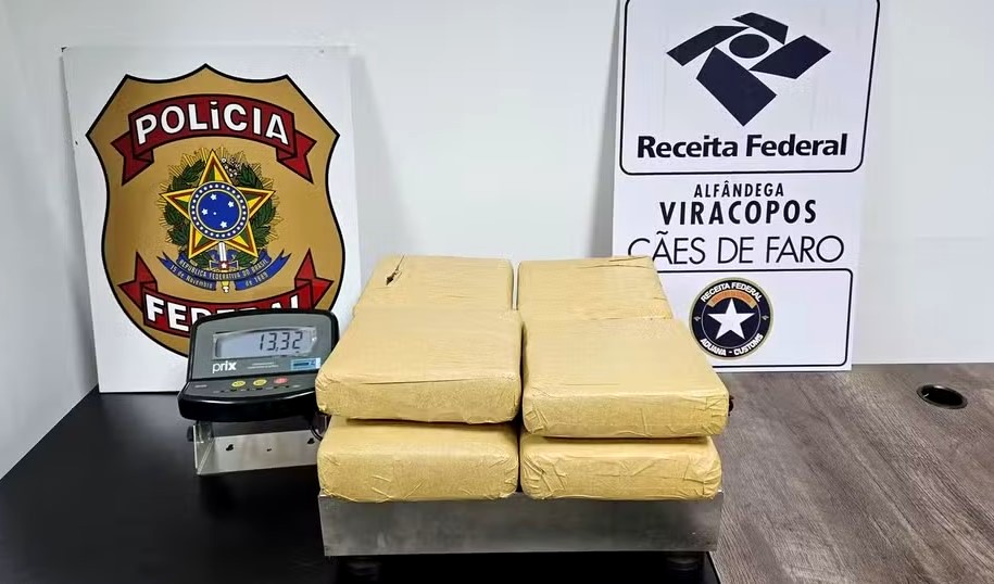 Mulher vindo de Manaus é presa com 13 kg de maconha no Aeroporto de Viracopos