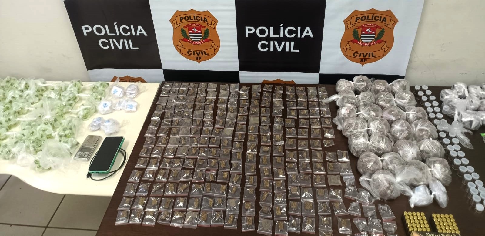 Polícia Civil apreende munições e quase três mil porções de drogas em Paulínia 1