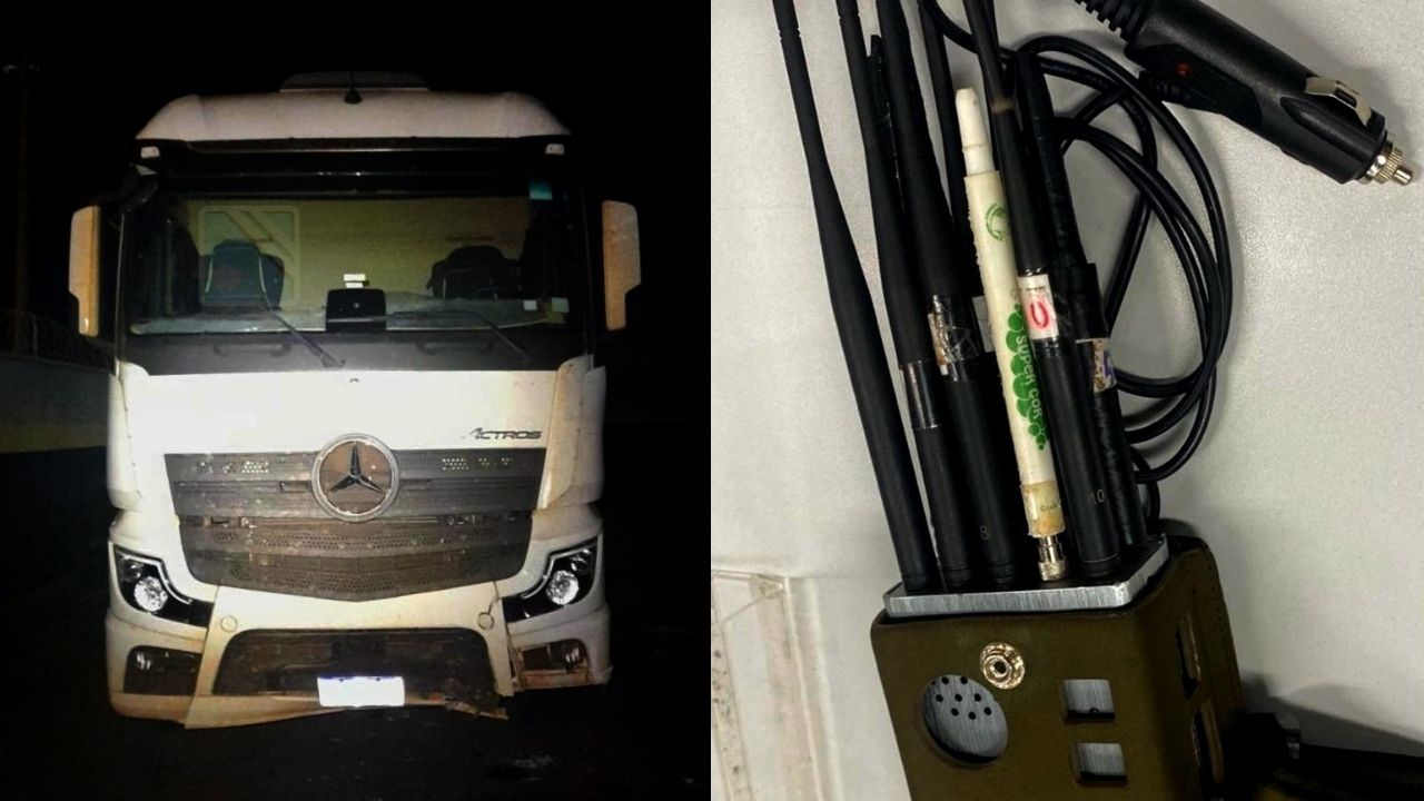Polícia apreende caminhão com placas adulteradas e bloqueador de sinal em Campinas
