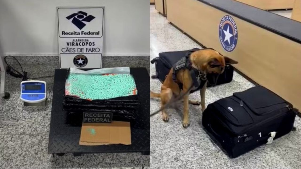 Passageira é flagrada com 15 quilos de ecstasy na bagagem em Viracopos