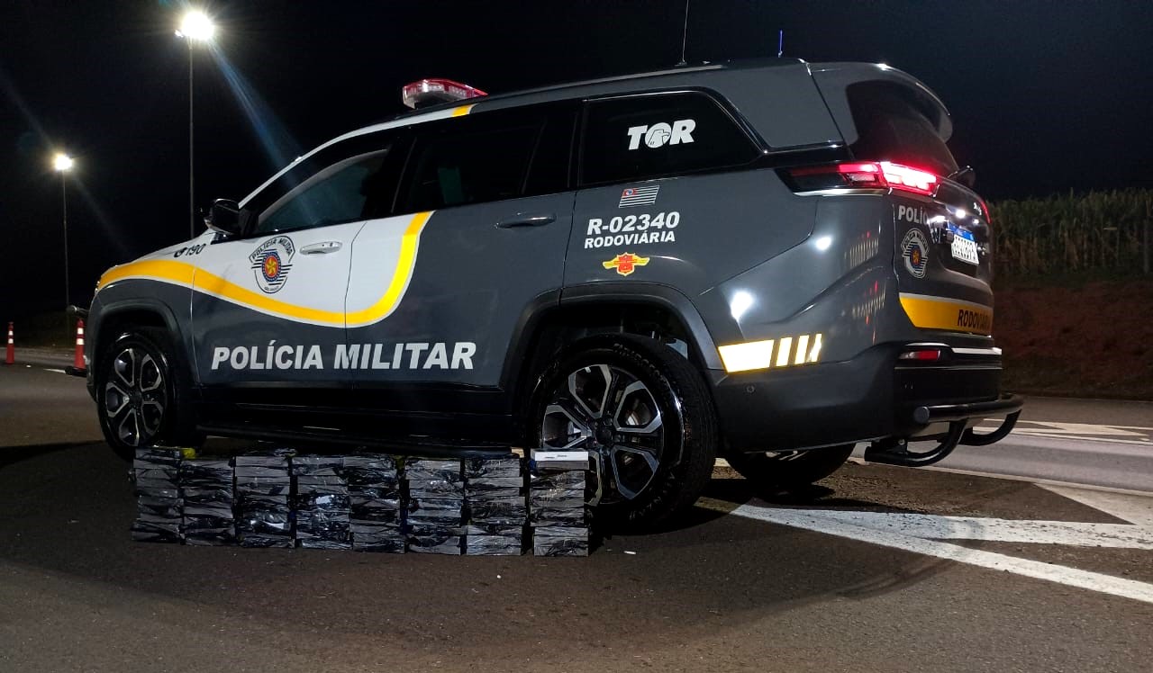 Polícia Rodoviária apreende 80 celulares sem documentação fiscal em Santa Cruz do Rio Pardo
