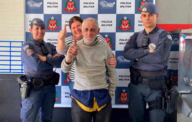 Após 9 dias desaparecido, idoso é localizado e volta para a família com o apoio da PM