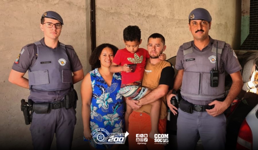 PM resgata criança com transtorno do espectro autista que se perdeu em Piracicaba