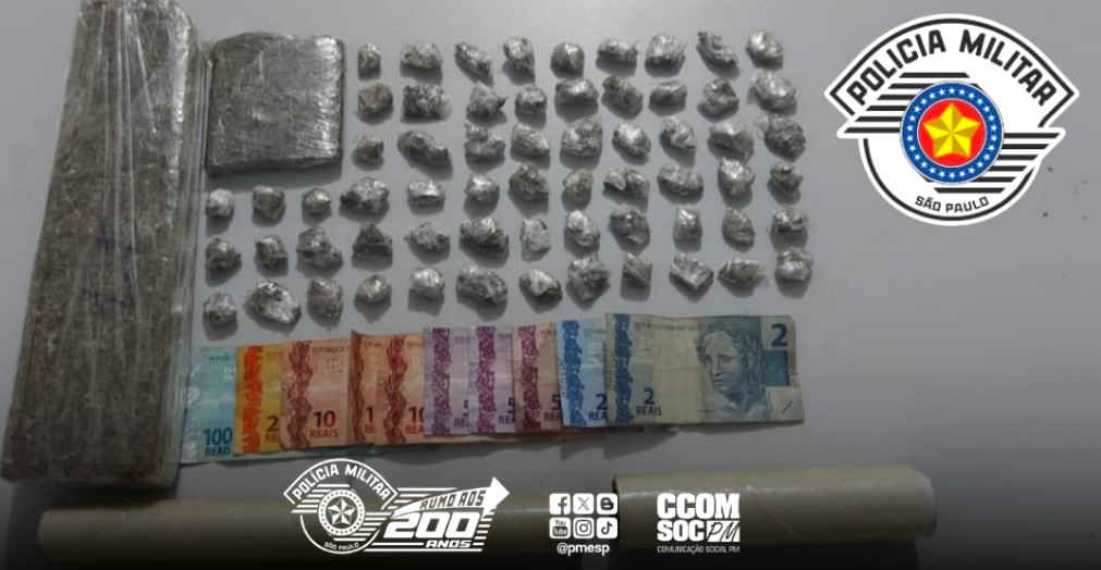Polícia Militar prende traficante com porções de maconha em Garça