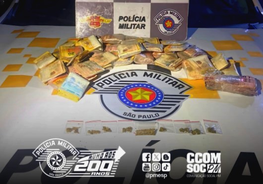 Polícia Rodoviária apreende drogas e R$ 52 mil em Jardinópolis