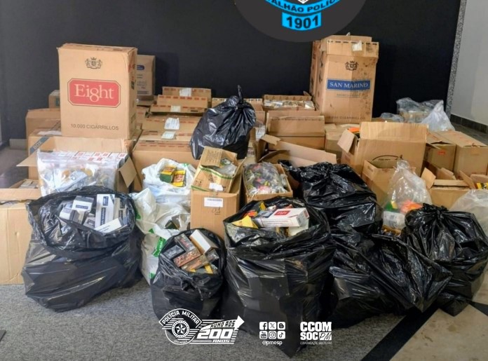 PM apreende mais 2 mil pacotes de cigarros contrabandeados em Campinas