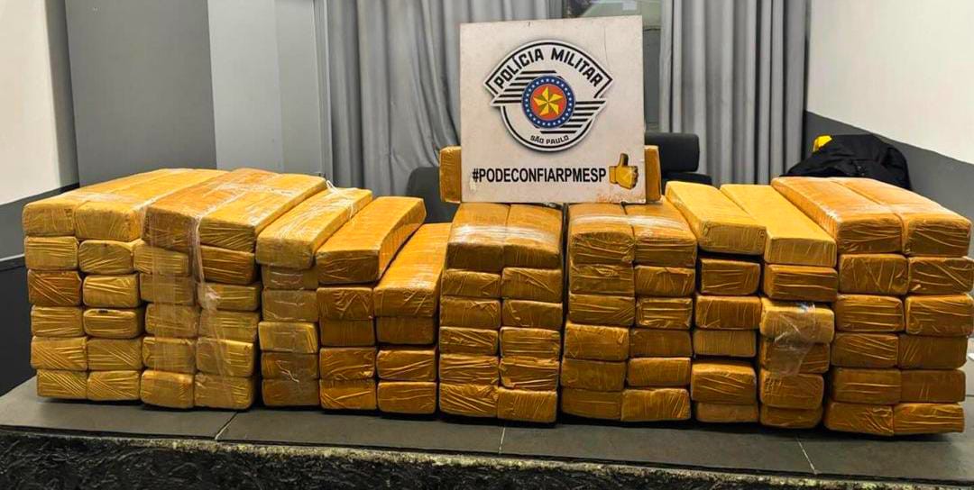 PM apreende mais de 100 kg de maconha na Baixada Santista