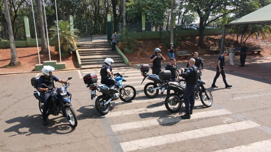 a Guarda Civil Municipal (GCM) de Nova Odessa/SP realizou um treinamento especializado de patrulha com motocicletas.
