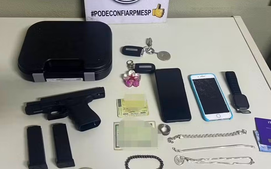 Casal é preso com pistola furtada de policial aposentado em Piracicaba