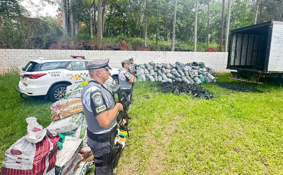 Polícia apreende 1,5 tonelada de maconha em Presidente Prudente (Foto: TOR/PMESP)