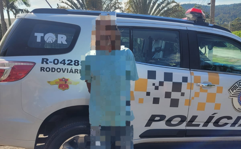 Homem procurado pela Justiça é preso pelo TOR na Rodovia Dom Pedro I (Foto: TOR/PMESP)