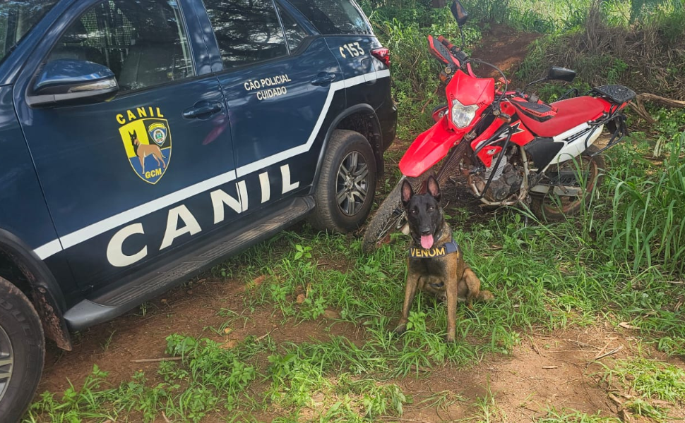 Motocicleta furtada é recuperada pela GCM em Ribeirão Preto (Foto: GCM/Ribeirão Preto)