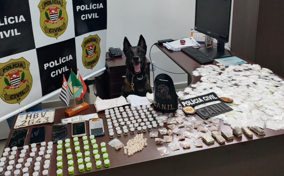 Procurado por homicídio é preso com grande quantidade de drogas em Campinas (Foto: GCM/Campinas)
