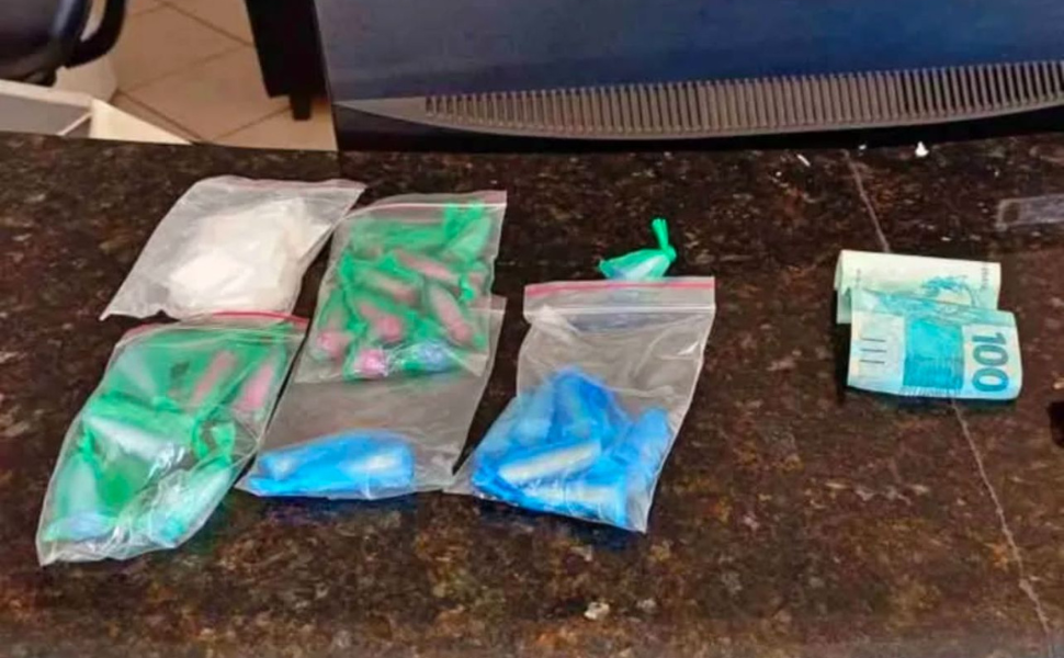 GCM de Indaiatuba prende homem por tráfico de drogas (Foto: GCM/Indaiatuba)