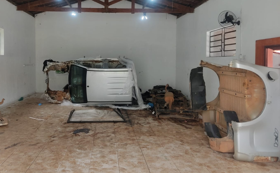 PM localiza desmanche clandestino em Campinas (Foto: 47º BPM/I)