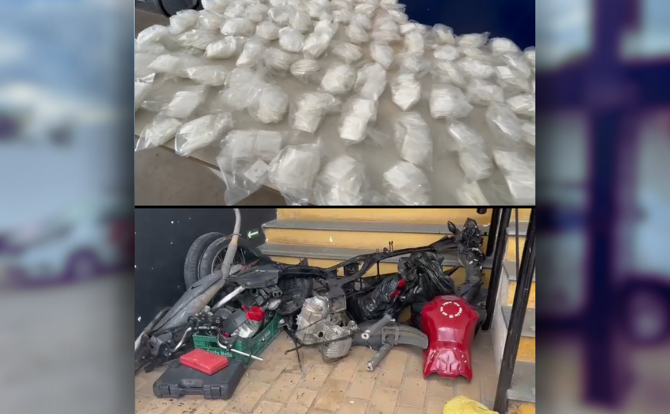 PM descobre desmanche e apreende drogas em Campinas (Foto: 47º BPM/I)