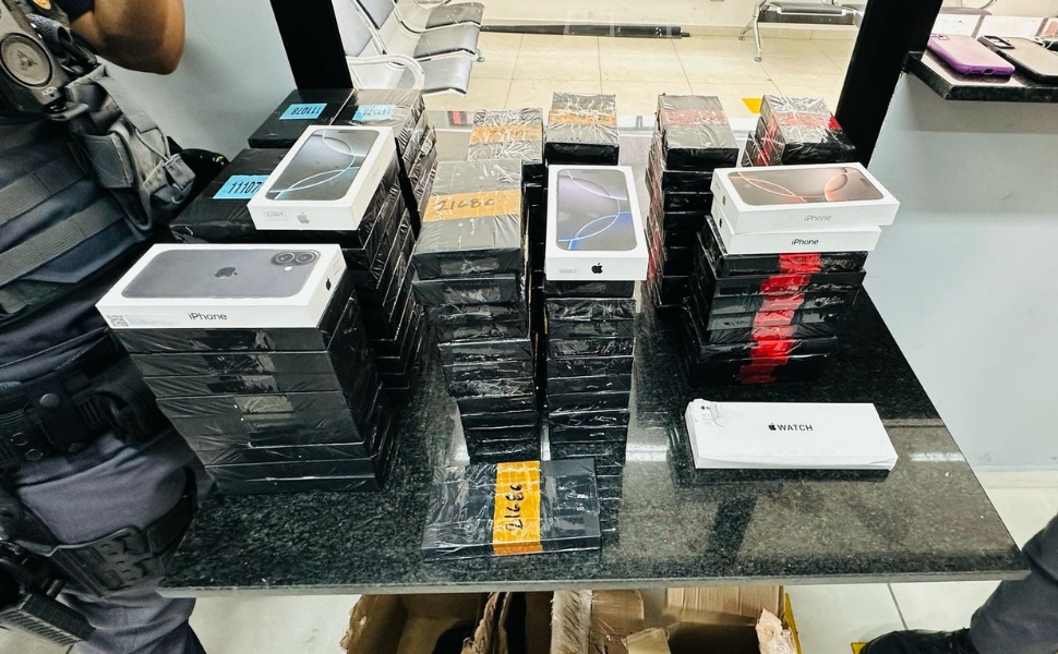 PM apreende 122 iPhones na zona norte de SP (Foto: 5º BPM/M)