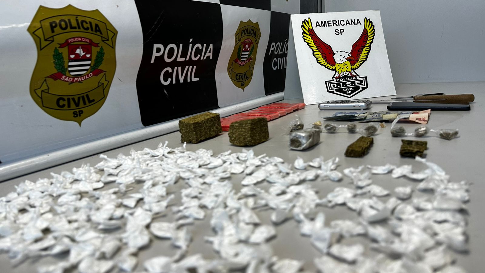 DISE de Americana prende homem por tráfico de drogas em Santa Bárbara d’Oeste (Foto: DISE/PCSP)