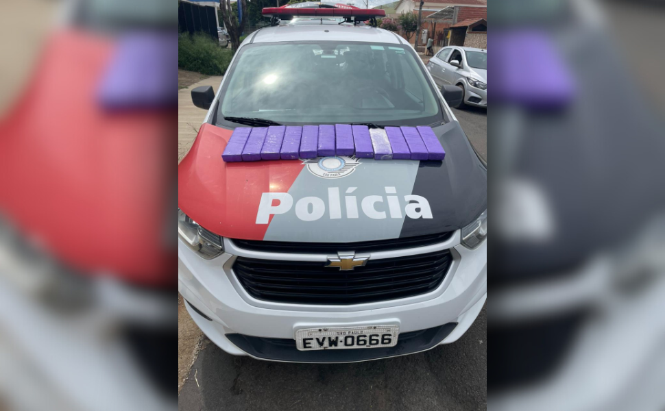 PM prende trio com carro furtado e mais de 10 kg de maconha em Santa Bárbara d'Oeste (Foto: 19º BPM/I)