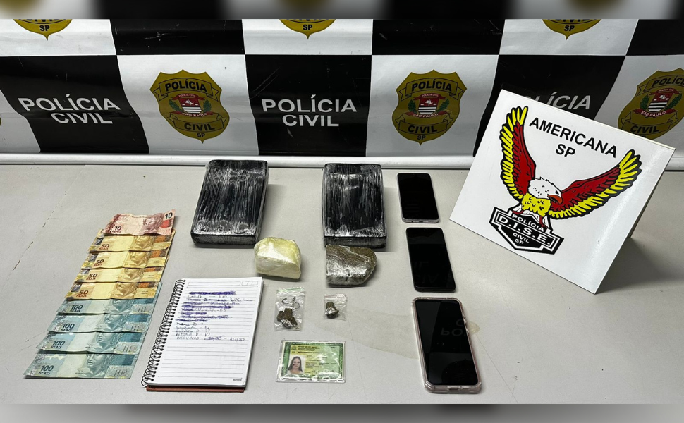 DISE prende mulher por tráfico de drogas em Santa Bárbara D’Oeste (Foto: Polícia Civil)