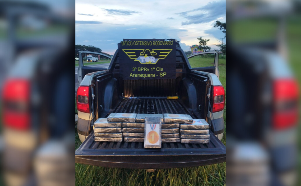 Polícia Rodoviária apreende mais de 21 kg de cocaína em Araraquara (Foto: 3º BPRv)