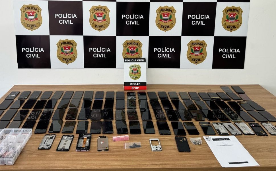 Polícia apreende mais de 10 mil celulares em operação contra receptação em São Paulo (Foto: Polícia Civil)