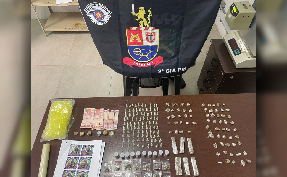 PM prende indivíduo por tráfico de drogas em Santa Bárbara d’Oeste (Foto: 19º BPM/I)