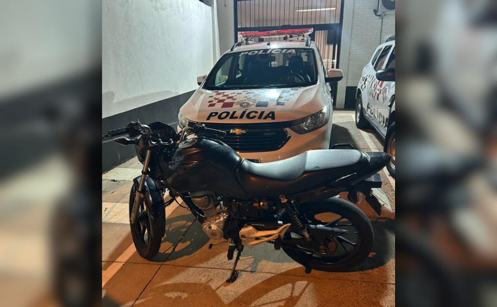 PM flagra indivíduo com motocicleta furtada em Santa Bárbara d'Oeste (Foto: 19º BPM/I)
