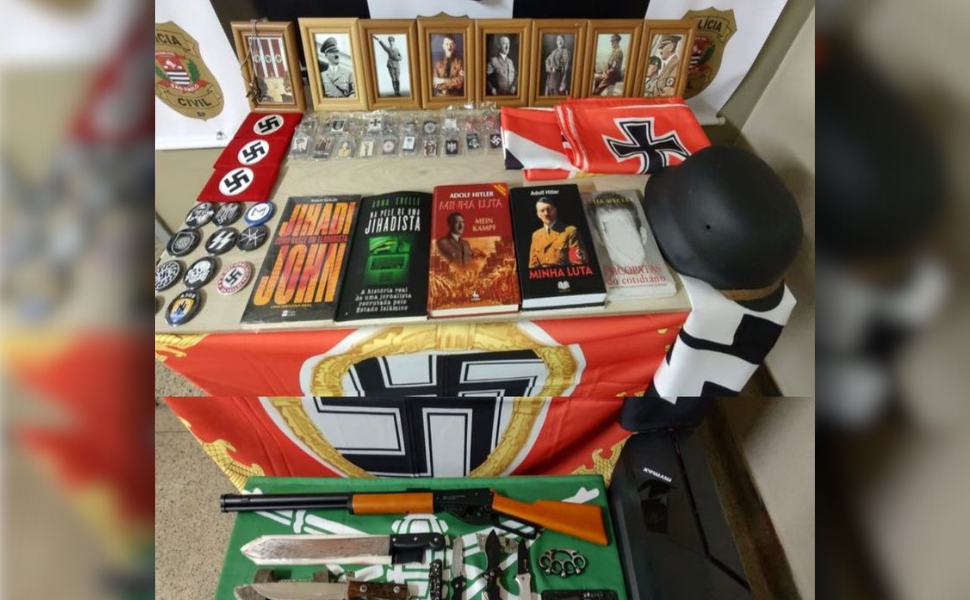Jovem é preso por apologia ao nazismo e armazenamento de conteúdo sexual infantil em SP (Foto: Polícia Civil)