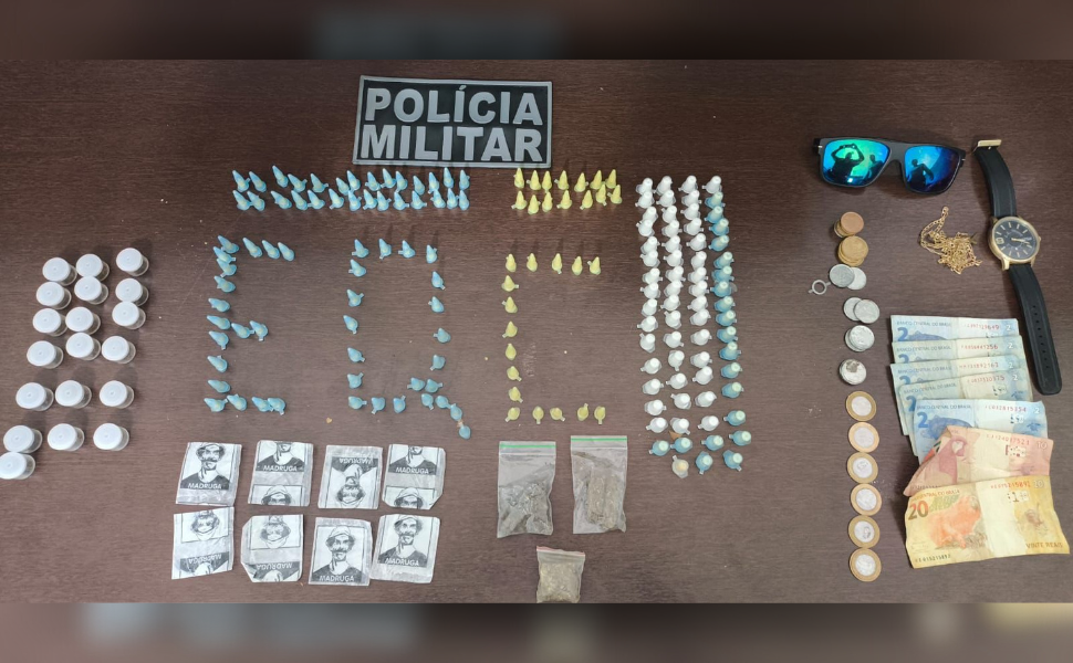PM prende indivíduo por tráfico de drogas em Hortolândia (Foto: 48º BPM/I)