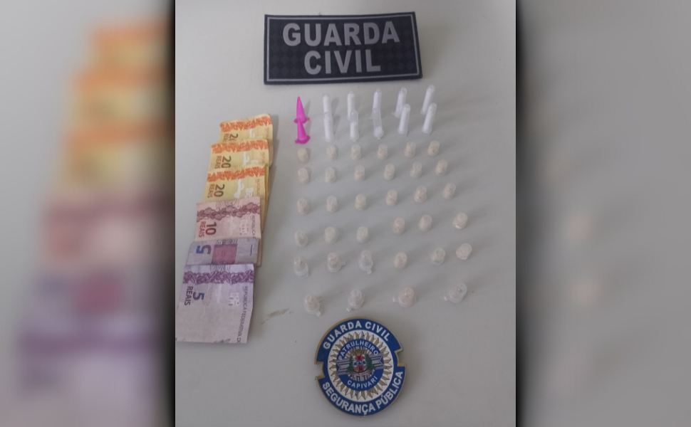 Traficante é preso após tentar fugir e cair em caixa d’água em Capivari (Foto: GCM/Capivari)