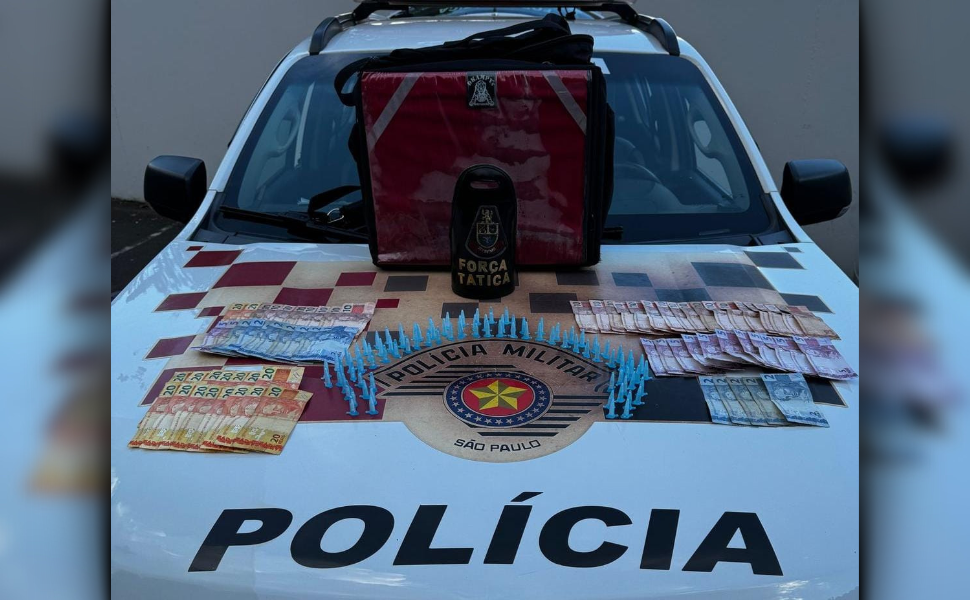 Traficante é preso pela Força Tática em Rio Claro (Foto: 37º BPM/I)