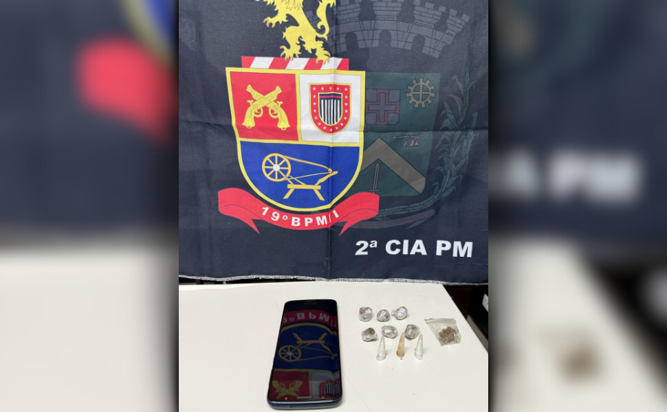 PM flagra jovem com drogas em Santa Bárbara d’Oeste (Foto: 19º BPM/I)