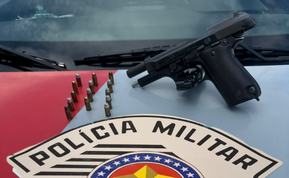 Homem é preso por porte ilegal de arma de fogo em Rio Claro (Foto: 37º BPM/I)