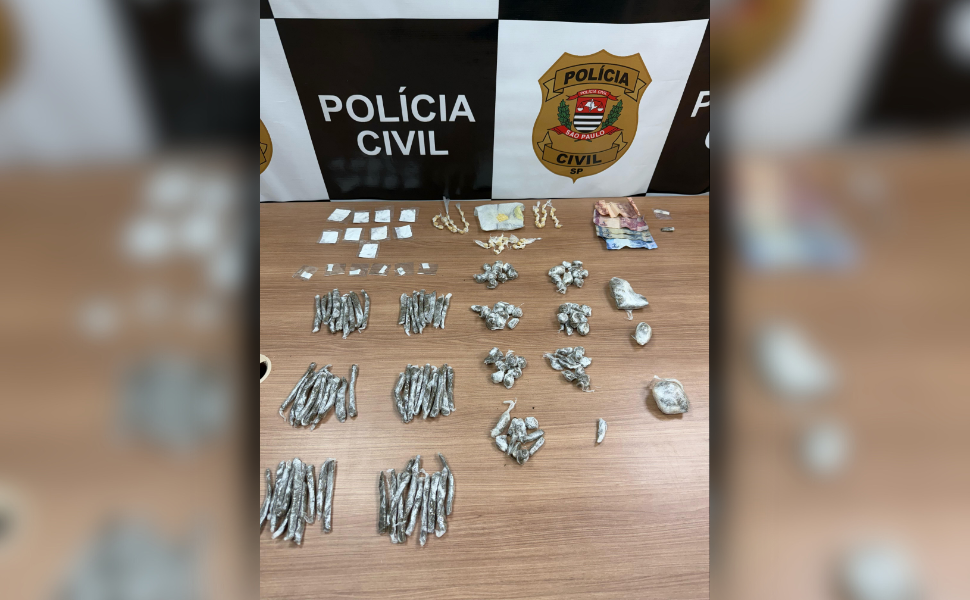 DISE apreende drogas em residência após flagrante em Piracicaba (Foto: Polícia Civil)