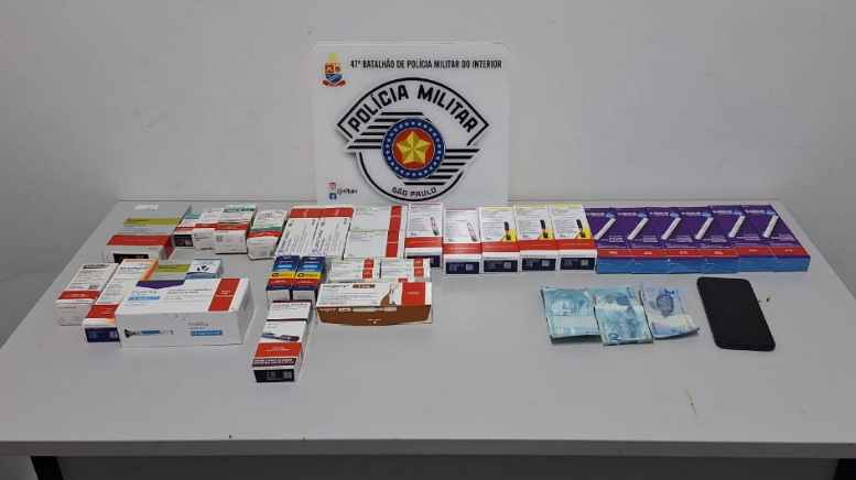 Criminoso é preso por roubo à farmácias no DIC I em Campinas (Foto: 47º BPM/I)