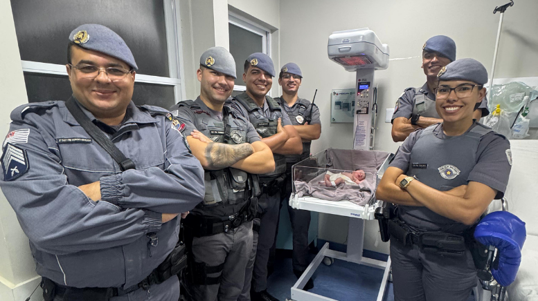 Polícia Militar atua em parto domiciliar e apoia chegada de recém-nascida em Americana (Foto: 19º BPM/I)