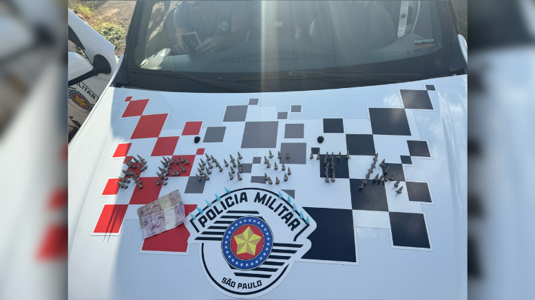 Polícia Militar prende traficante em flagrante em Santa Gertrudes (Foto: 37º BPM/I)