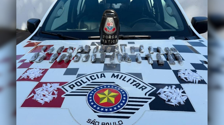 Força Tática prende traficante com drogas em Rio Claro (Foto: 37º BPM/I)