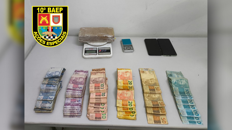 BAEP desarticula tráfico de drogas com apreensão de crack e prisão de casal em Rio Claro (Foto: 10º BAEP)