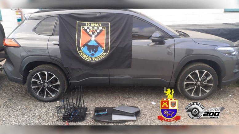 Corolla furtado é localizado pela Força Tática em comércio de Americana (Foto: 19º BPM/I)
