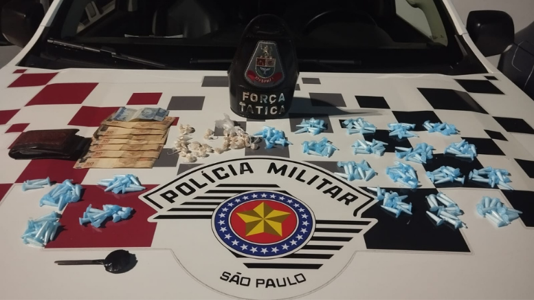 Procurado é preso por tráfico com carro furtado em Rio Claro (Foto: 37º BPM/I)