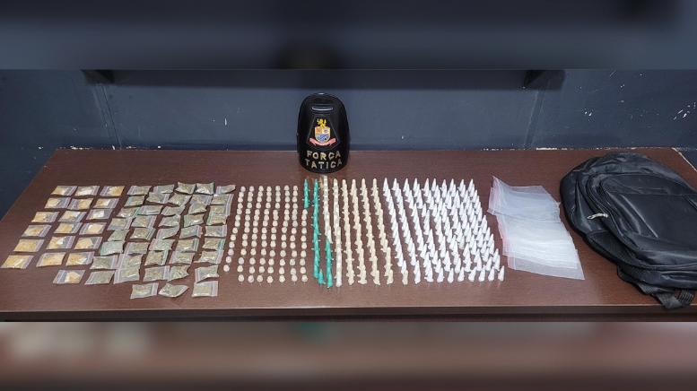 PM prende homem com mais de 400 porções de drogas em Hortolândia (Foto: 48º BPM/I)