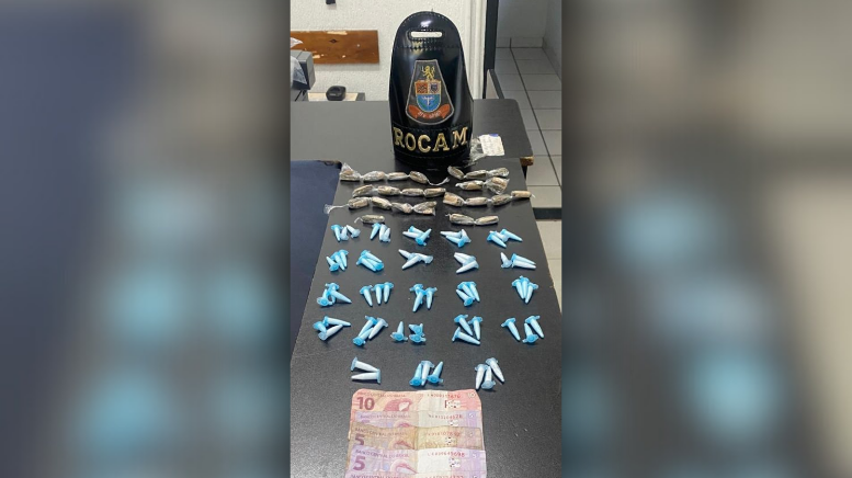 ROCAM apreende menor reincidente por tráfico na Lagoa Seca, em Rio Claro (Foto: 36º BPM/I)