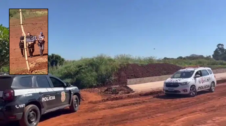 PM localiza idoso com Alzheimer desaparecido há quatro dias em área de mata em Barra Bonita (Foto: Agência SP)