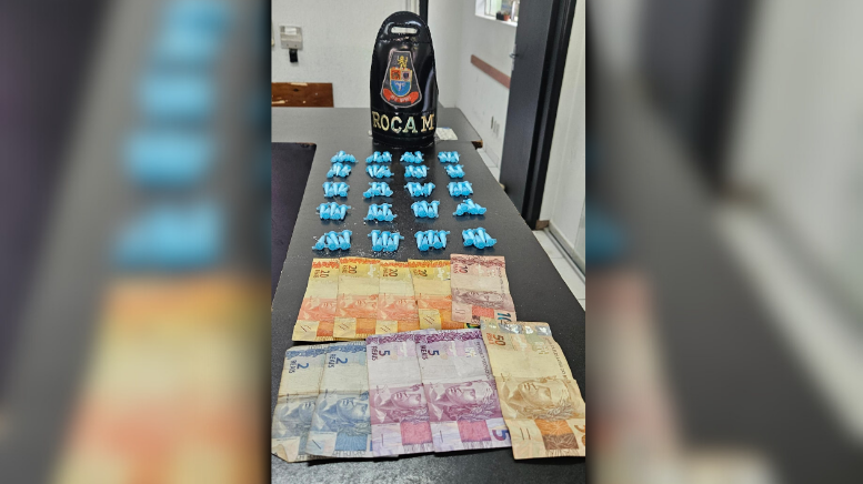 ROCAM prende homem por tráfico de drogas em Rio Claro um mês após deixar a prisão (Foto: 37º BPM/I)